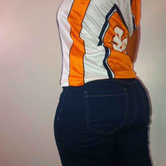 90’s Orange Jersey Sleeveless Shirt - Picture 2 of 4